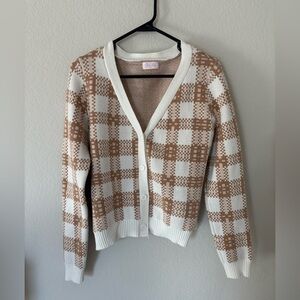 Pink Lilly Neutral Knit Cardigan Sweater